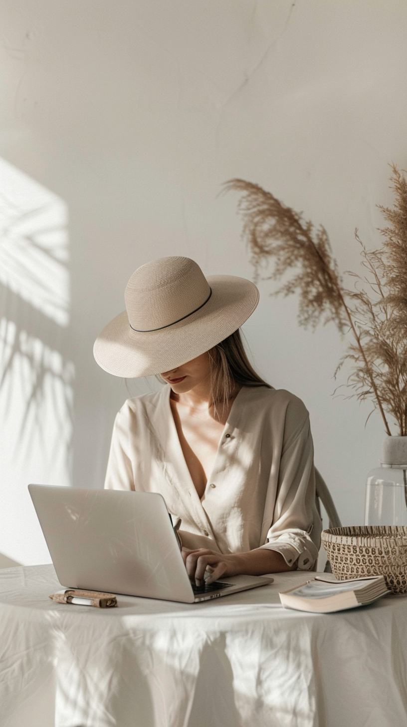 Person working on laptop shows active directory management, adds human element without showing face clearly.